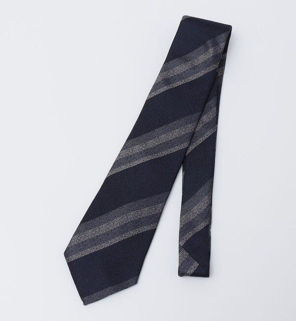 SHIPS「Puccini: シルク ラスティック ストライプ ネクタイ」|ネクタイ・蝶ネクタイ|ロイヤルブルー