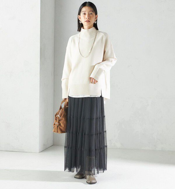 SHIPS for women「〈手洗い可能〉ウール カシミヤ ハイネック プルオーバー」|ニット・セーター|