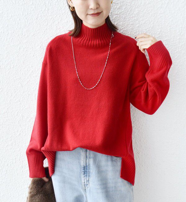 SHIPS for women「〈手洗い可能〉ウール カシミヤ ハイネック プルオーバー」|ニット・セーター|