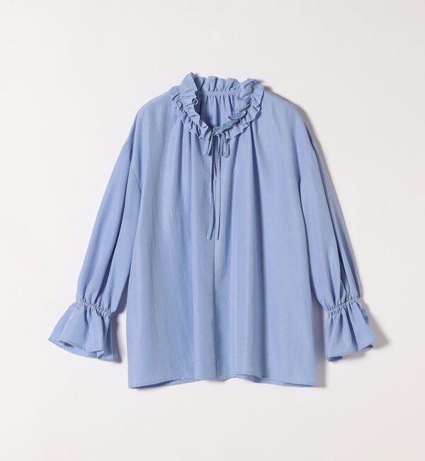 quaranciel「《予約》quaranciel:〈洗濯機可能〉フリルカラー リボン ロングスリーブ ブラウス」|シャツ・ブラウス|