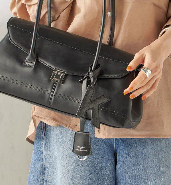 SHIPS for women「《予約》George Cinq:イニシャル チャーム（ブラック） 」|チャーム・キーホルダー|K