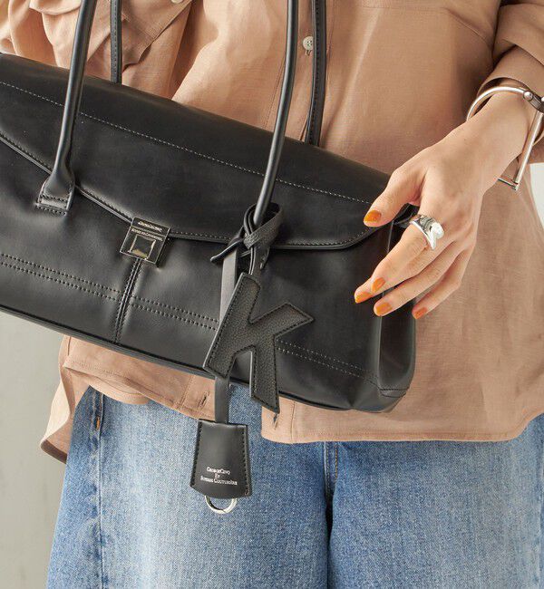 SHIPS for women「《予約》George Cinq:イニシャル チャーム（ブラック） 」|チャーム・キーホルダー|