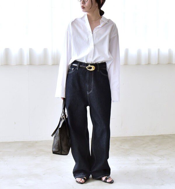 quaranciel「《予約》quaranciel:〈洗濯機可能〉レギュラーカラー ヨーク ルーズ シャツ」|シャツ・ブラウス|