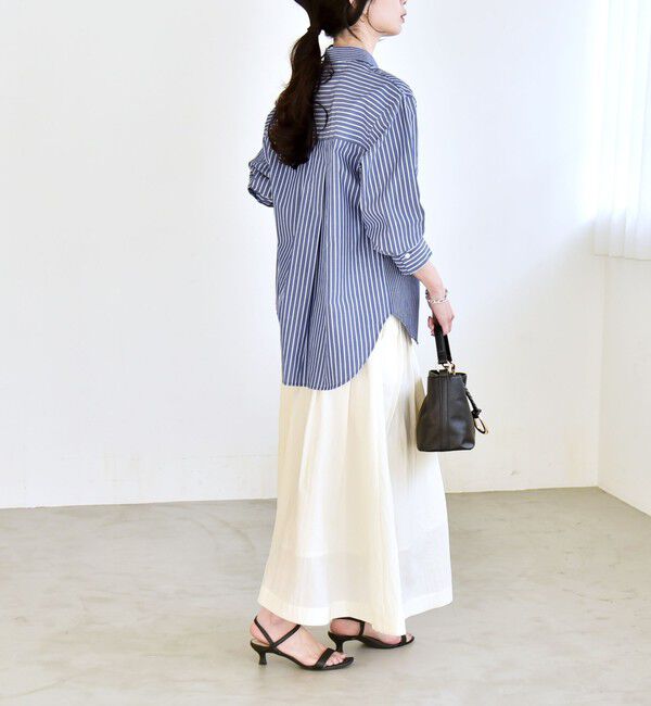 quaranciel「《予約》quaranciel:〈洗濯機可能〉レギュラーカラー ヨーク ルーズ シャツ」|シャツ・ブラウス|