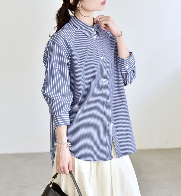 quaranciel「《予約》quaranciel:〈洗濯機可能〉レギュラーカラー ヨーク ルーズ シャツ」|シャツ・ブラウス|