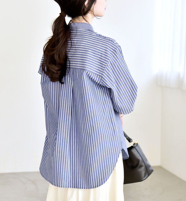 quaranciel「《予約》quaranciel:〈洗濯機可能〉レギュラーカラー ヨーク ルーズ シャツ」|シャツ・ブラウス|