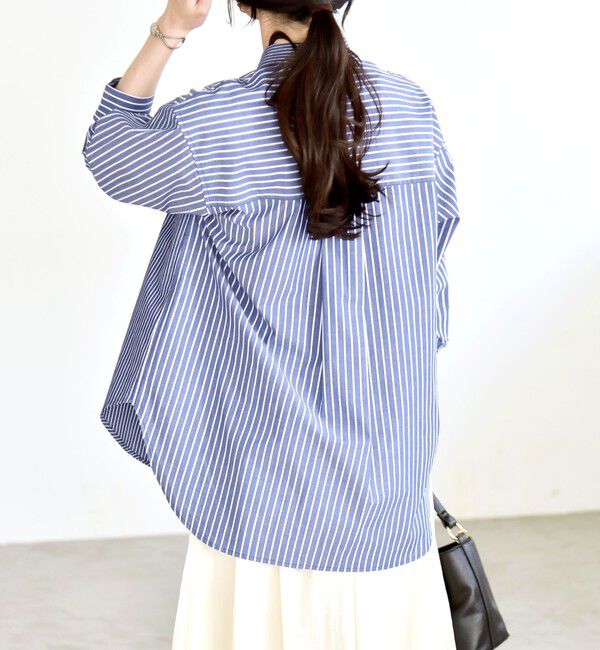 quaranciel「《予約》quaranciel:〈洗濯機可能〉レギュラーカラー ヨーク ルーズ シャツ」|シャツ・ブラウス|