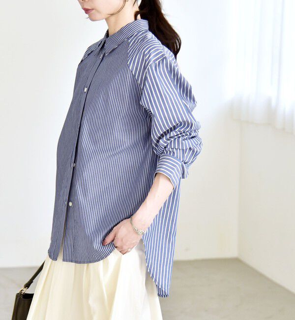 quaranciel「《予約》quaranciel:〈洗濯機可能〉レギュラーカラー ヨーク ルーズ シャツ」|シャツ・ブラウス|