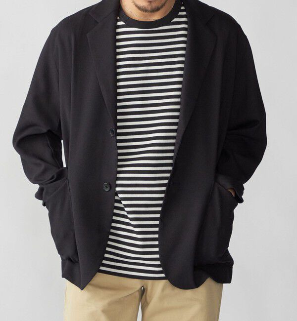 SHIPS「SHIPS: ハイブリッド ツイル ジャケット」|テーラードジャケット|ネイビー