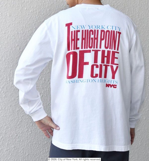 SHIPS any「GOOD ROCK SPEED: NYC グラフィック プリント Tシャツ(ロンT)◆」|Tシャツ・カットソー|ホワイト