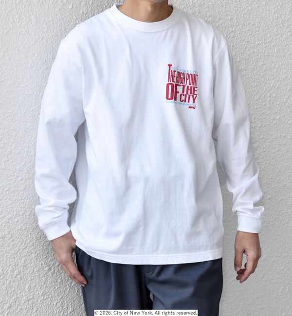 SHIPS any「GOOD ROCK SPEED: NYC グラフィック プリント Tシャツ(ロンT)◆」|Tシャツ・カットソー|