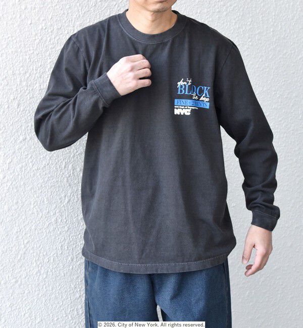 SHIPS any「GOOD ROCK SPEED: NYC グラフィック プリント Tシャツ(ロンT)◆」|Tシャツ・カットソー|