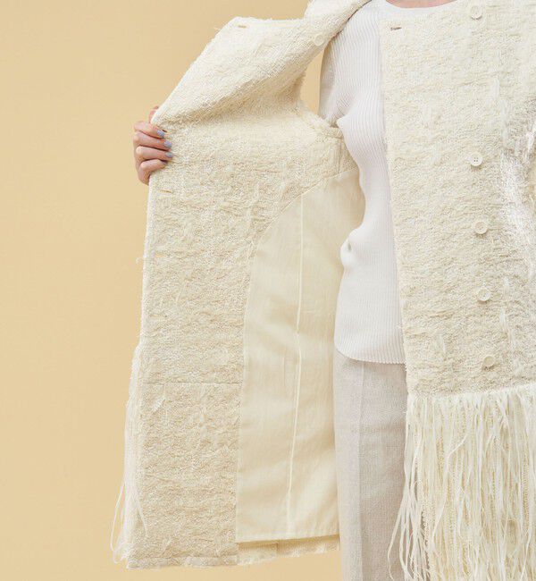 DES PRES「リンジラフツイード ロングジレ」|ベスト・ジレ|