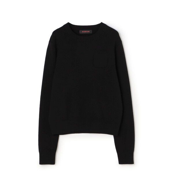 CABaN「コットンカシミヤ ポケットプルオーバー」|ニット・セーター|19 ブラック