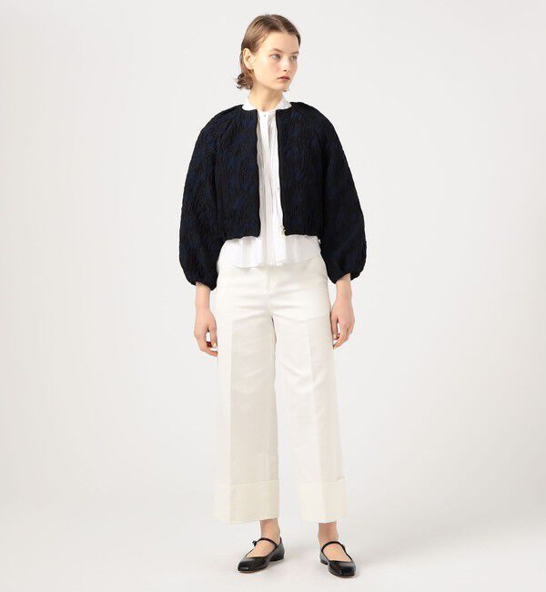 TOMORROWLAND collection「クロッケフラワー ジップアップブルゾン」|ブルゾン・スタジャン|