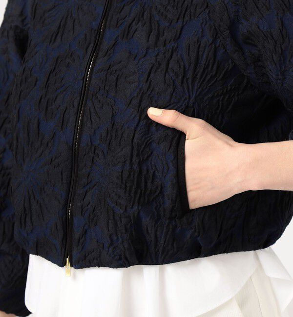 TOMORROWLAND collection「クロッケフラワー ジップアップブルゾン」|ブルゾン・スタジャン|