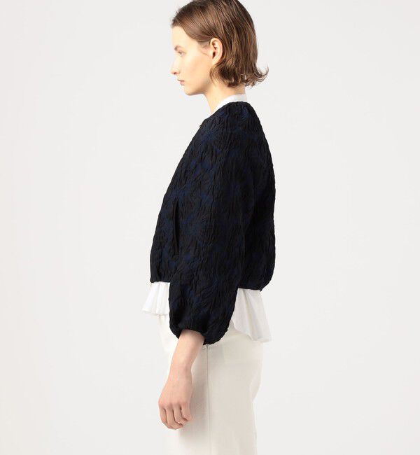 TOMORROWLAND collection「クロッケフラワー ジップアップブルゾン」|ブルゾン・スタジャン|