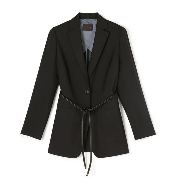 TOMORROWLAND collection「スーパートロピカルウール ベルテッドジャケット」|テーラードジャケット|19 ブラック