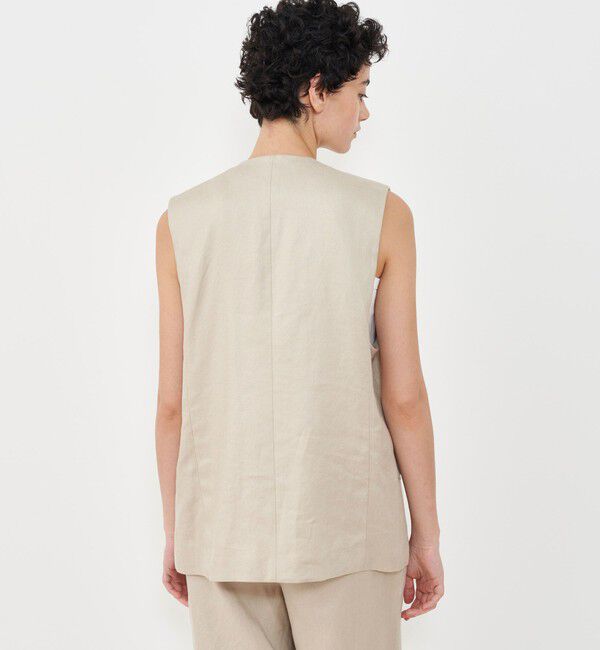 GALERIE VIE「サルファーリネン Vカラージレ」|ベスト・ジレ|