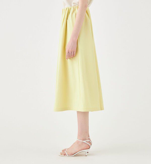 Ballsey「ラッシュストレッチ タックギャザースカート」|フレア|