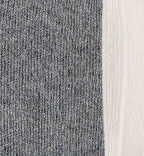 コットンカシミヤ バイカラーハーフスリーブカーディガン（CABaN