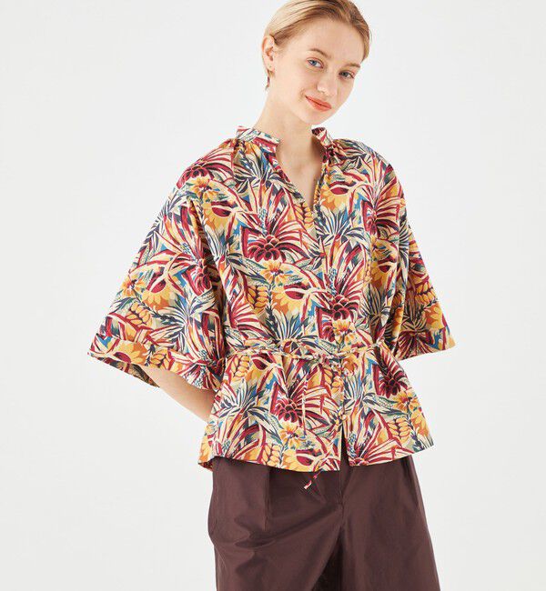 SOULEIADO「ジャングルプリント ドルマンスリーブブラウス」|シャツ・ブラウス|