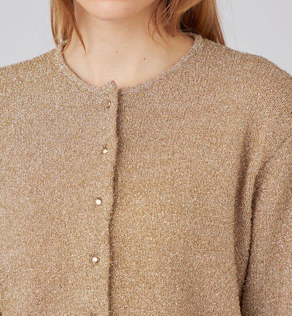 Ballsey「シャイニーメタル クルーネックカーディガン」|ニット・セーター|