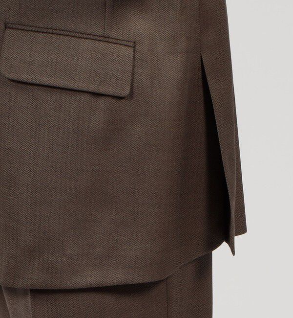 TOMORROWLAND MENS「ウール ヘリンボーン ダブルブレステッド6Bジャケット」|テーラードジャケット|