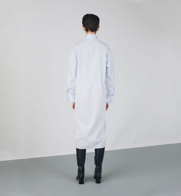 DES PRES「ドビークロス ウィングカラーシャツワンピース」|ワンピース|