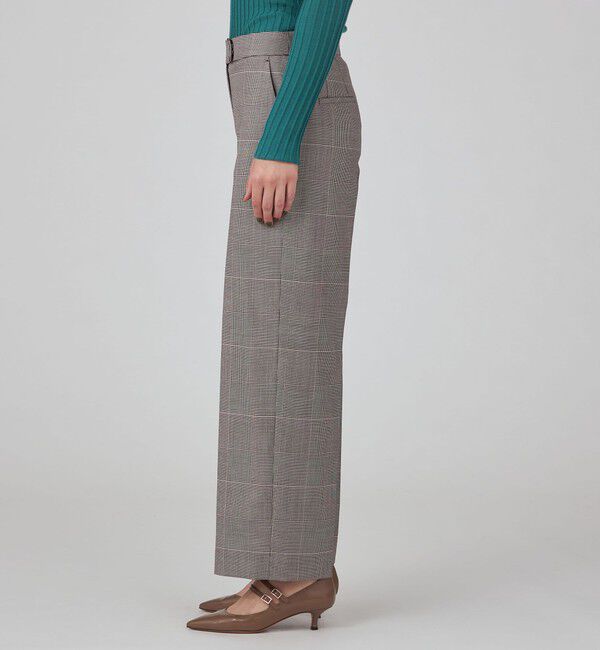 TOMORROWLAND collection「ピンキーグレンチェック ストレートパンツ」|スラックス|