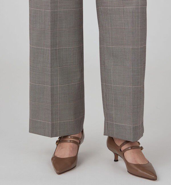 TOMORROWLAND collection「ピンキーグレンチェック ストレートパンツ」|スラックス|