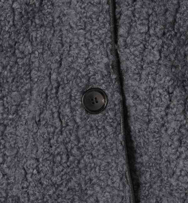 DES PRES「ウールブークレー カラーレスジャケット」|ノーカラージャケット|