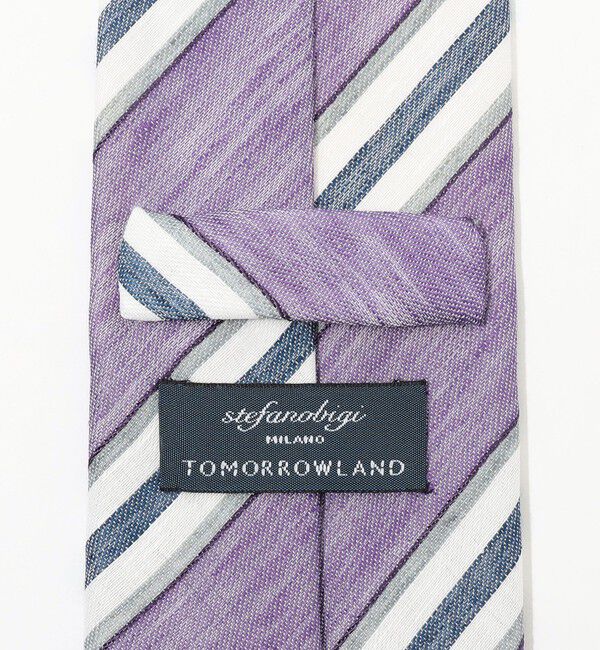 TOMORROWLAND GOODS「STEFANO BIGI リネンコットン レジメンタル ネクタイ」|ネクタイ・蝶ネクタイ|