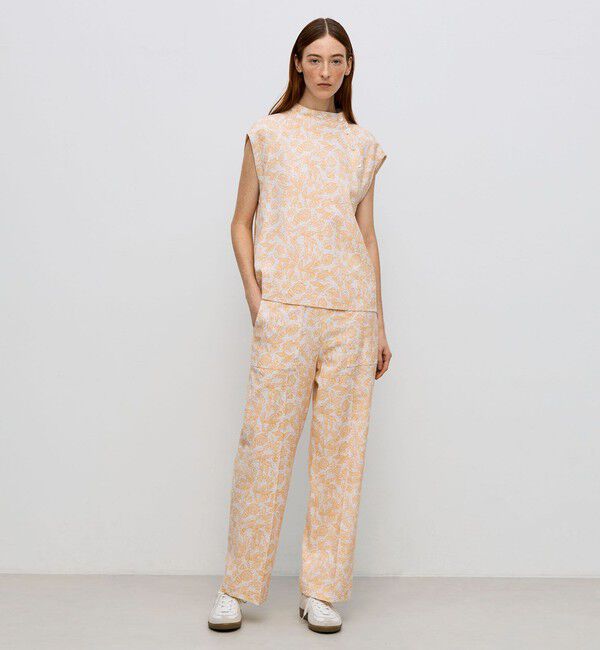 BACCA「レーヨンコットン ネッププリントブラウス」|シャツ・ブラウス|