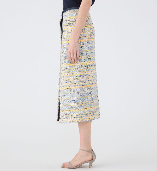 TOMORROWLAND collection「ジョーヌラインファンシー フロントボタンスカート」|タイト|