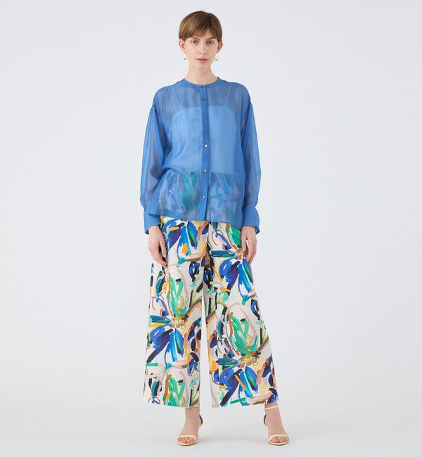 Ballsey「セルロースポリエステルオーガンジー サイドギャザーシャツ」|シャツ・ブラウス|