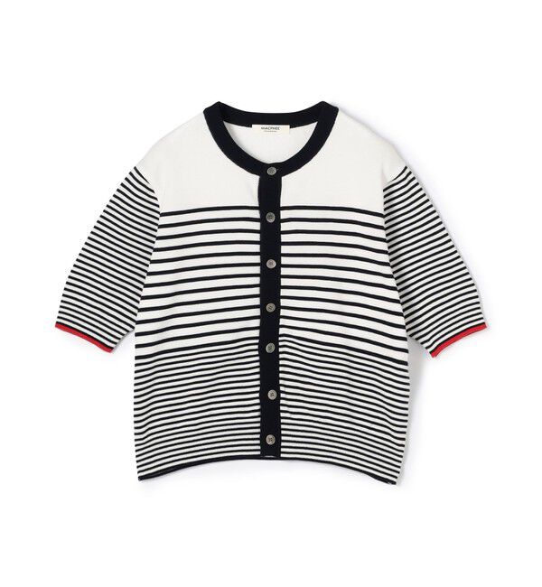 MACPHEE「ドライコットン ハーフスリーブカーディガン」|カーディガン|62 ライトブルー系