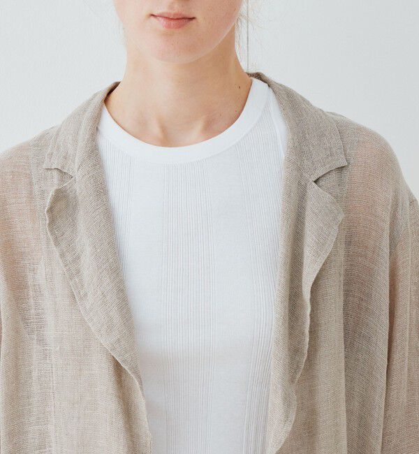 GALERIE VIE「リノカラミ シャツジャケット」|テーラードジャケット|