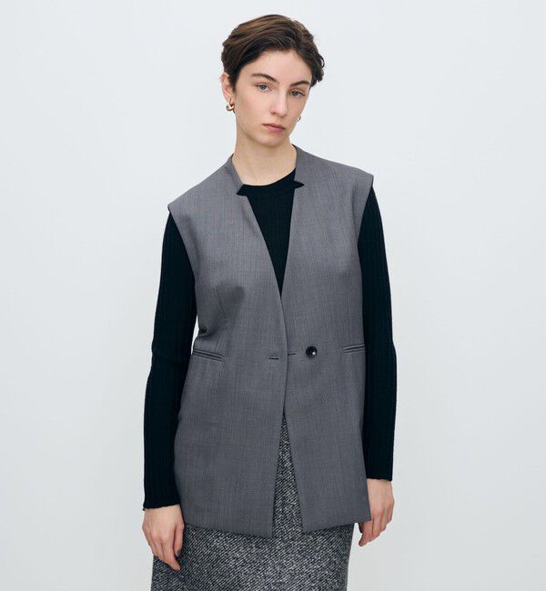 TOMORROWLAND collection「ウーステッドカルゼ キザミカラージレ」|ベスト・ジレ|