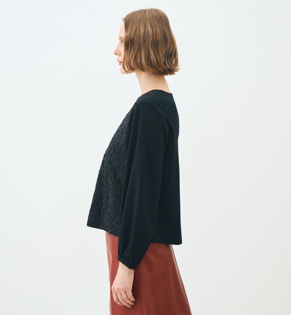 TOMORROWLAND collection「ブラックコンビネーション カットソーコンビプルオーバー」|シャツ・ブラウス|