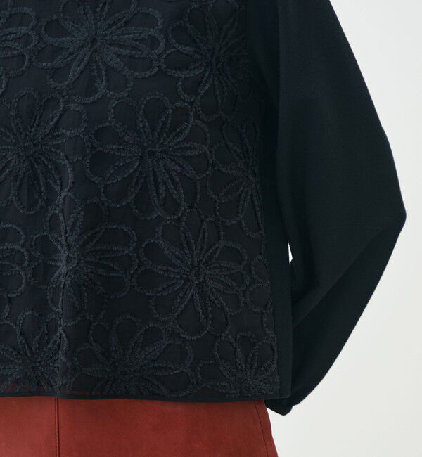 TOMORROWLAND collection「ブラックコンビネーション カットソーコンビプルオーバー」|シャツ・ブラウス|