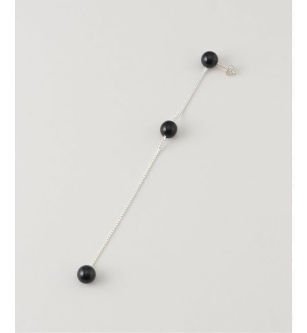  「SASKIA DIEZ 3DROP EARRING ONYX 1PEACE：片耳ピアス」|ピアス|