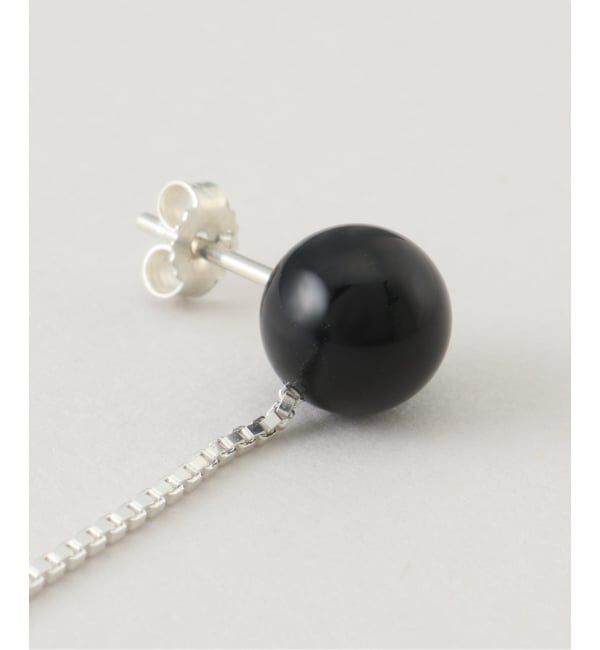  「SASKIA DIEZ 3DROP EARRING ONYX 1PEACE：片耳ピアス」|ピアス|