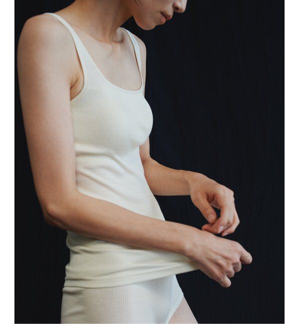 EMILYWEEK「シルクテレコリブブラタンクトップ」|インナー|ナチュラル