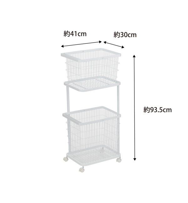 journal standard Furniture「《WEB限定》【tower/タワー】 ランドリーワゴン+バスケット」|トイレタリー・ランドリーグッズ|