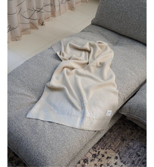 journal standard Furniture「SILVER PRINT KNIT THROW　スローケット」|ブランケット|ナチュラル