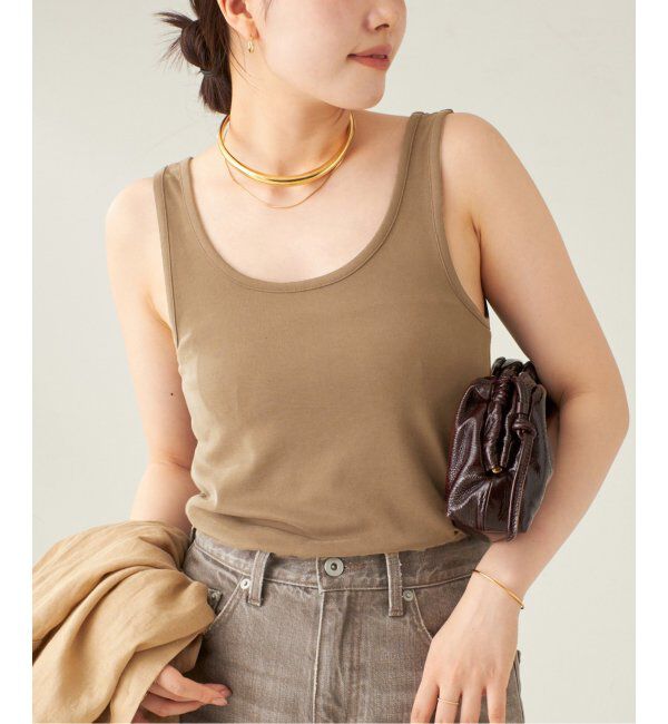 Plage「《追加》sandwash loose タンク」|タンクトップ|キャメル