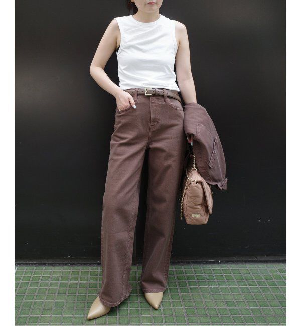 SLOBE IENA「Serque/セルク ギャザーノースリーブ」|タンクトップ|