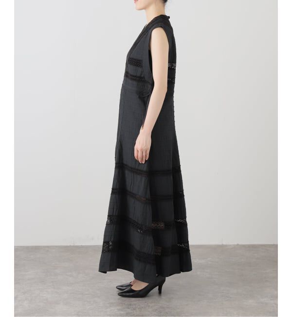 IENA LA BOUCLE「IENA LA BOUCLE cotton ラインレースワンピース」|ワンピース|