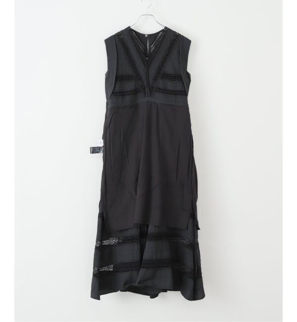 IENA LA BOUCLE「IENA LA BOUCLE cotton ラインレースワンピース」|ワンピース|